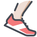 pastel color style trainers icon