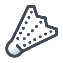 pastel color style shuttlecock icon