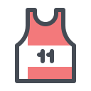 pastel color style basketball jersey icon
