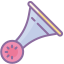 cute color style horn icon