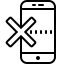 cute outline style phonelink erase icon