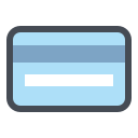 pastel color style bank karte rückseite icon