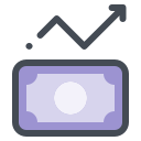 pastel color style verbesserung der wirtschaft icon