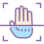 cute color style palm scan icon