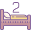 cute color style two beds icon