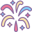 cute color style firework explosion icon