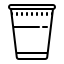 cute outline style becher icon