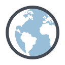 pastel color style earth planet icon