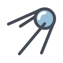 pastel color style 지구 스푸트니크 icon