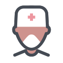 pastel color style surgeon skin type 2 icon