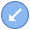 Circled Down Left icon