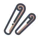 pastel color style cinnamon sticks icon
