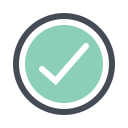 pastel color style done icon