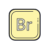 color hand drawn style adobe bridge icon