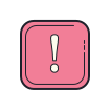 color hand drawn style high priority icon