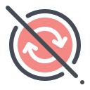 pastel color style no synchronize icon