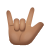 emoji style ich liebe dich geste mittlerer hautton icon