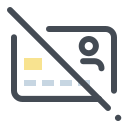 pastel color style keine kreditkarten icon