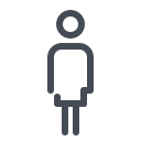 pastel color style frau icon