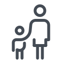 pastel color style single mother icon