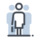 pastel color style business conference speaker icon