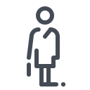 pastel color style büroangestellter in einer klage frau icon