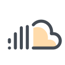 pastel color style soundcloud icon
