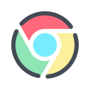 pastel color style chrome icon