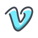 pastel color style vimeo icon