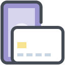 pastel color style split payment icon