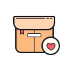 color hand drawn style favorite package icon