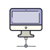 color hand drawn style mac client icon