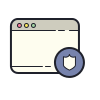 color hand drawn style window secured icon
