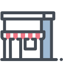 pastel color style einkaufsabteilung icon