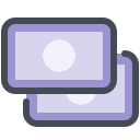 pastel color style bargeld euro icon