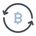 pastel color style exchange bitcoin icon