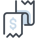 pastel color style receipt dollar icon