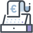 Euro de la caja registradora icon