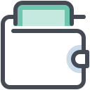 pastel color style dollar account icon