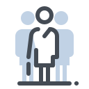 pastel color style business conference speaker icon