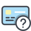pastel color style bank card missing icon