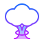 gradient style mushroom cloud icon