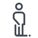 pastel color style wc man icon