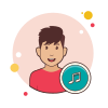 bubbles style musician male icon