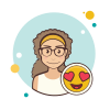 Female in love icon