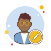 bubbles style writer male icon