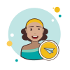 bubbles style send message icon