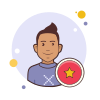 bubbles style populärer mann icon