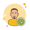 bubbles style anruf männlich icon