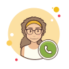 bubbles style rufen sie weiblich an icon